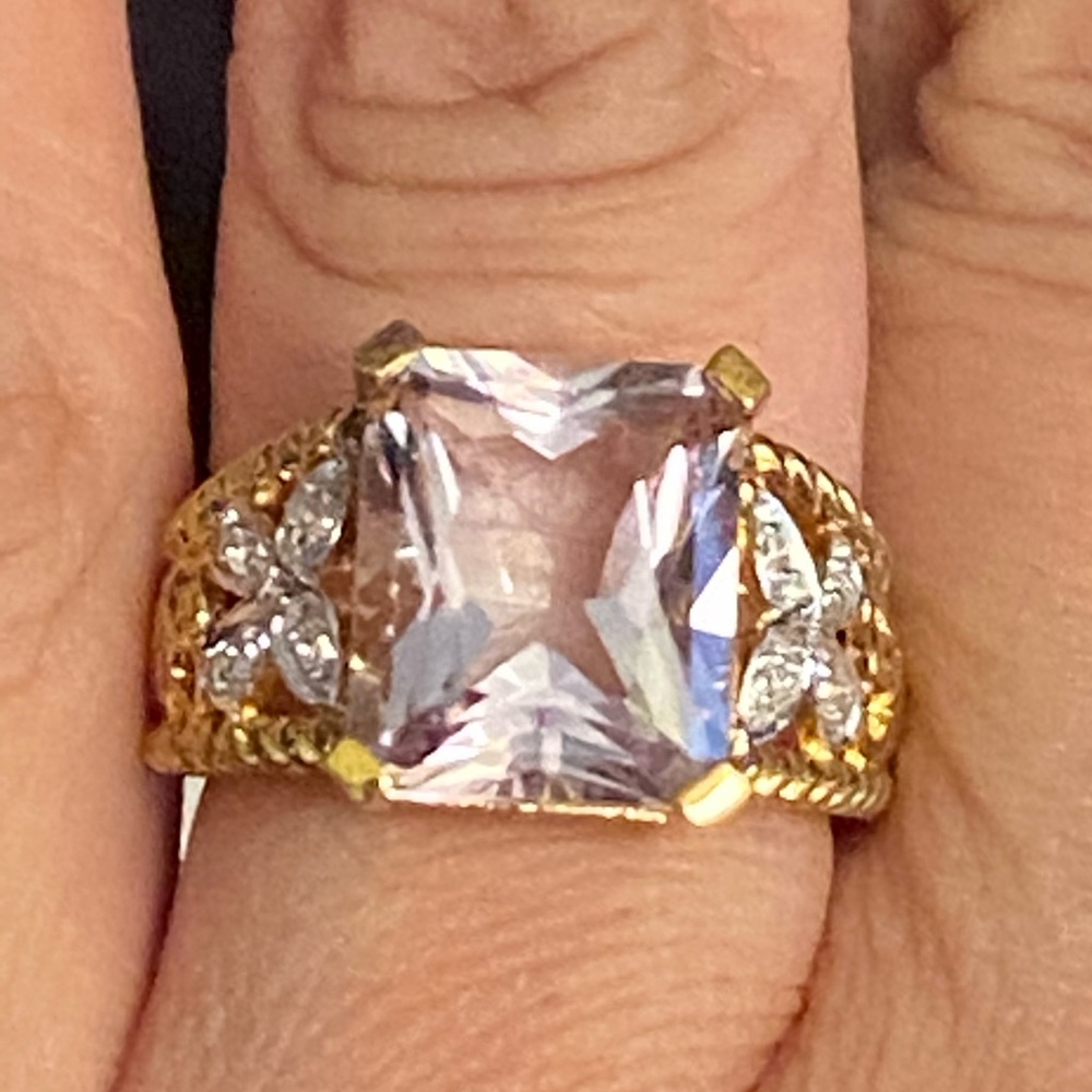 NWT. 14K Gold plated sterling silver ring size 7